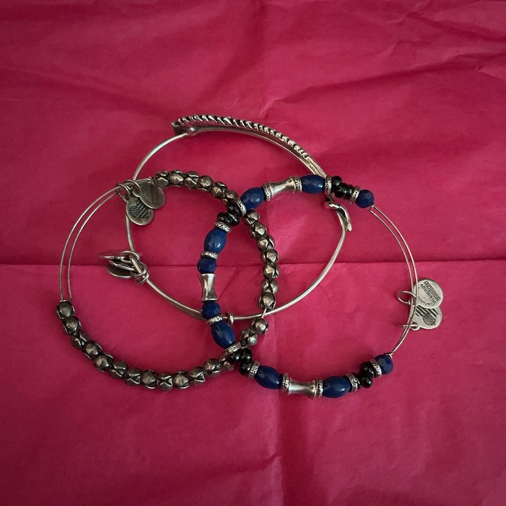 Alex and Ani Bracelets set of three boho style